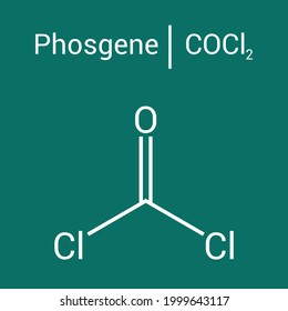 Chemical Structure Of Phosgene (COCl2)