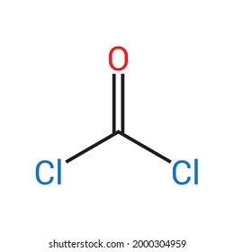 Chemical Structure Of Phosgene (COCl2)