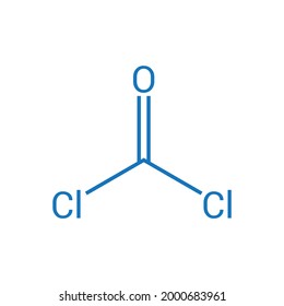 Chemical Structure Of Phosgene (COCl2)