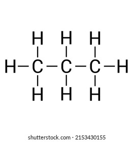 Chemical Structure Propane C3h8 Stock Vector (Royalty Free) 2153430155 ...