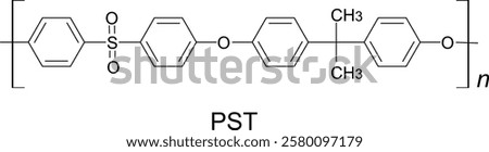 Chemical Structure of of PST Polymer - A high impact polymer
