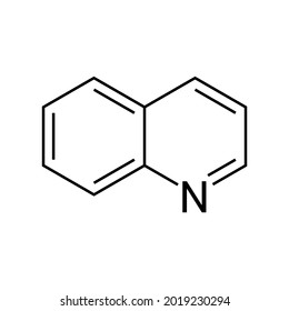 chemical structure of quinoline (C9H7N)