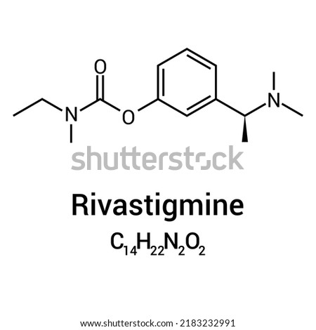 chemical structure of Rivastigmine (C14H22N2O2)