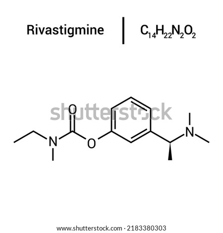 chemical structure of Rivastigmine (C14H22N2O2)