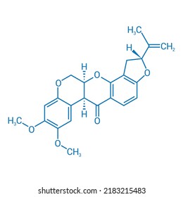 chemical structure of Rotenone (C23H22O6)