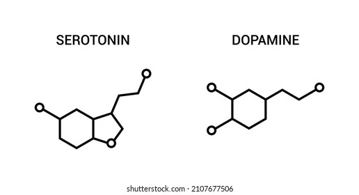 chemical structure of serotonin and dopamine