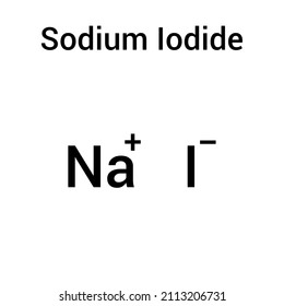 chemical structure of Sodium iodide (NaI)