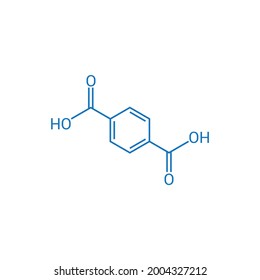 chemical structure of terephthalic acid (C8H6O4)