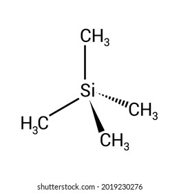 chemical structure of tetramethylsilane (C4H12Si)