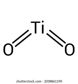 chemical structure of titanium dioxide (TiO2)