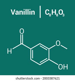 Chemical Structure Vanillin C8h8o3 Stock Vector (Royalty Free ...