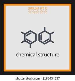 Chemical Structure Vector Icon Stock Vector (Royalty Free) 1196434537