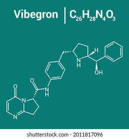 chemical structure of vibegron (C26H28N4O3)