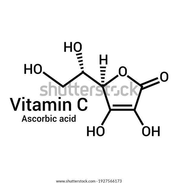 Chemical Structure Vitamin C Ascorbic Acid Stock Vector (Royalty Free ...