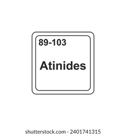 Chemical symbol for Antinides icon