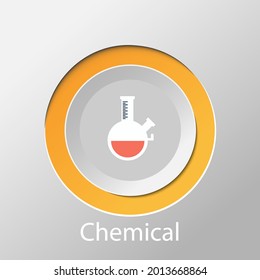 Chemical symbol on the white background.