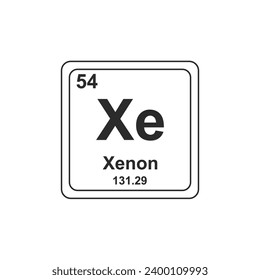 Chemical symbol for xenon icon