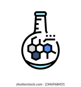 chemical synthesis engineer color icon vector. chemical synthesis engineer sign. isolated symbol illustration