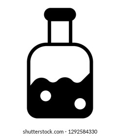 Chemical test icon design having chemical flask 