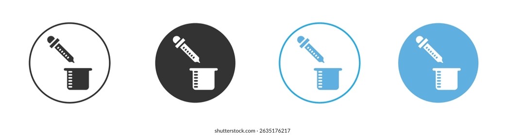 Icono de prueba química Estilo plano editable, iconos de ilustración