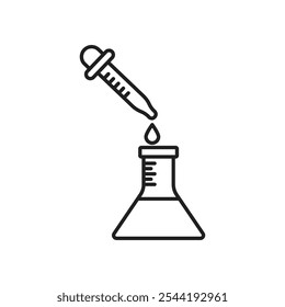Chemical test icon. isolated vector icon.