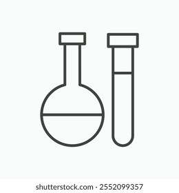Chemical test icon. line style vector icon.