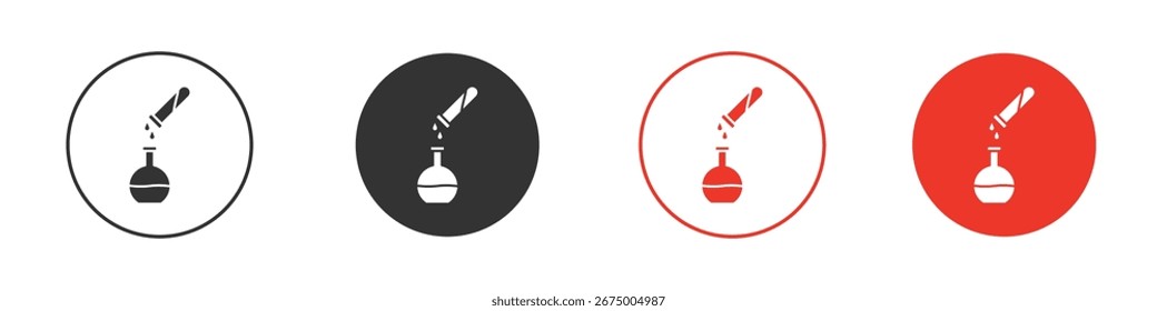 Chemical test icon for logo, vector sign symbol for design