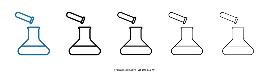 Chemical test icon Outline vector logo for web ui
