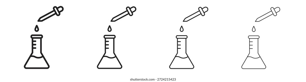 Chemical test icon set vector eps10. illustration, logo sign symbol pictogram template