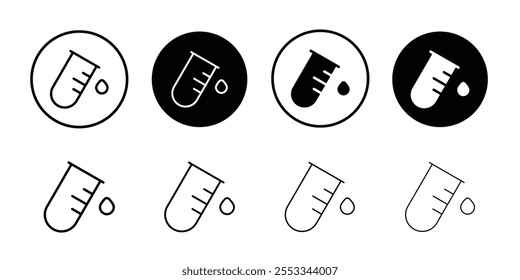 Chemical test icon Thin line vector illustration set