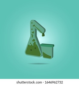 Chemical test isometric icon. Simple color vector of science icons for ui and ux, website or mobile application