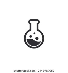 Chemical test tube. Glass tube. Flask template. Glass container. Flask of poison. Jar icon. Medicine vial. Logo template. Chemical test tube silhouette. Laboratory tube. Flask icon. Chemical bottle.