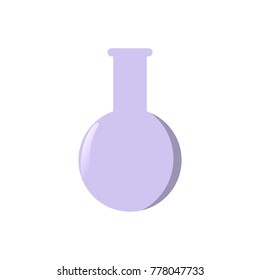 Chemical test tube icon in cartoon style. For web, logo, creative design. Vector illustration. Isolated on white