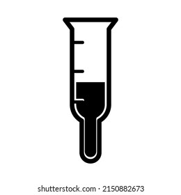 Chemical test tube icon in trendy vector design illustration