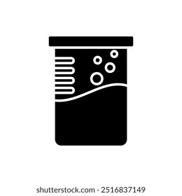 chemical test tube icon. vector isolated on white background, simple and modern design.