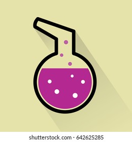 Chemical test tube icon. Vector illustration