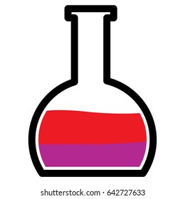 Chemical test tube icon. Vector illustration