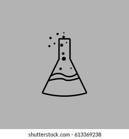 Chemical test tube laboratory glass icon illustration vector