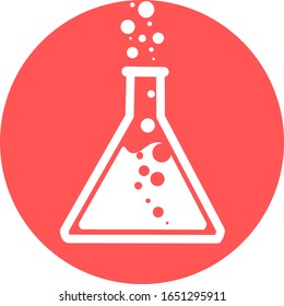 Chemical test tube pictogram icon. Laboratory glassware or beaker equipment. Experiment flasks. Trendy modern vector symbol. Simple flat illustration. Glass chemical, laboratory flasks for science lab