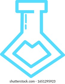 Chemical test tube pictogram icon. Laboratory glassware or beaker equipment. Experiment flasks. Trendy modern vector symbol. Simple flat illustration. Glass chemical, laboratory flasks for science lab