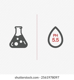 Chemical test tube pictogram icon. Test tube Icon on the white background. Lab icon. Vector illustration. flask pigtogram. Laboratory icon. Simple element illustration.