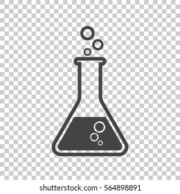 Chemical test tube pictogram icon. Chemical lab equipment isolated on isolated background. Experiment flasks for science experiment. Trendy modern vector symbol. Simple flat illustration