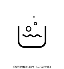 Chemical test tube vector icon, glassware equipment vector icon