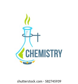 Chemical test tubes icon illustration vector. Chemistry. The set of chemical icons. Flat style. Vector illustration. Laboratory. Logo.