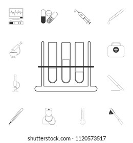 Chemical test tubes icon. Simple element illustration. Chemical test tubes symbol design from Medical collection set. Can be used for web and mobile on white background
