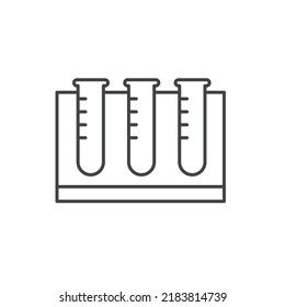 Symbol für chemische Teströhren für Vektorelemente für Infografiken