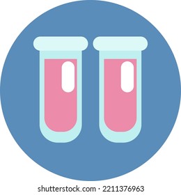 Tubos de ensayo químicos, ilustración, vector sobre fondo blanco.