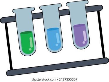 Chemical test tubes illustration vector