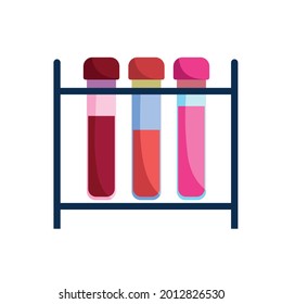 chemical test tubes on rack