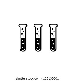 
chemical test tubes vector icon